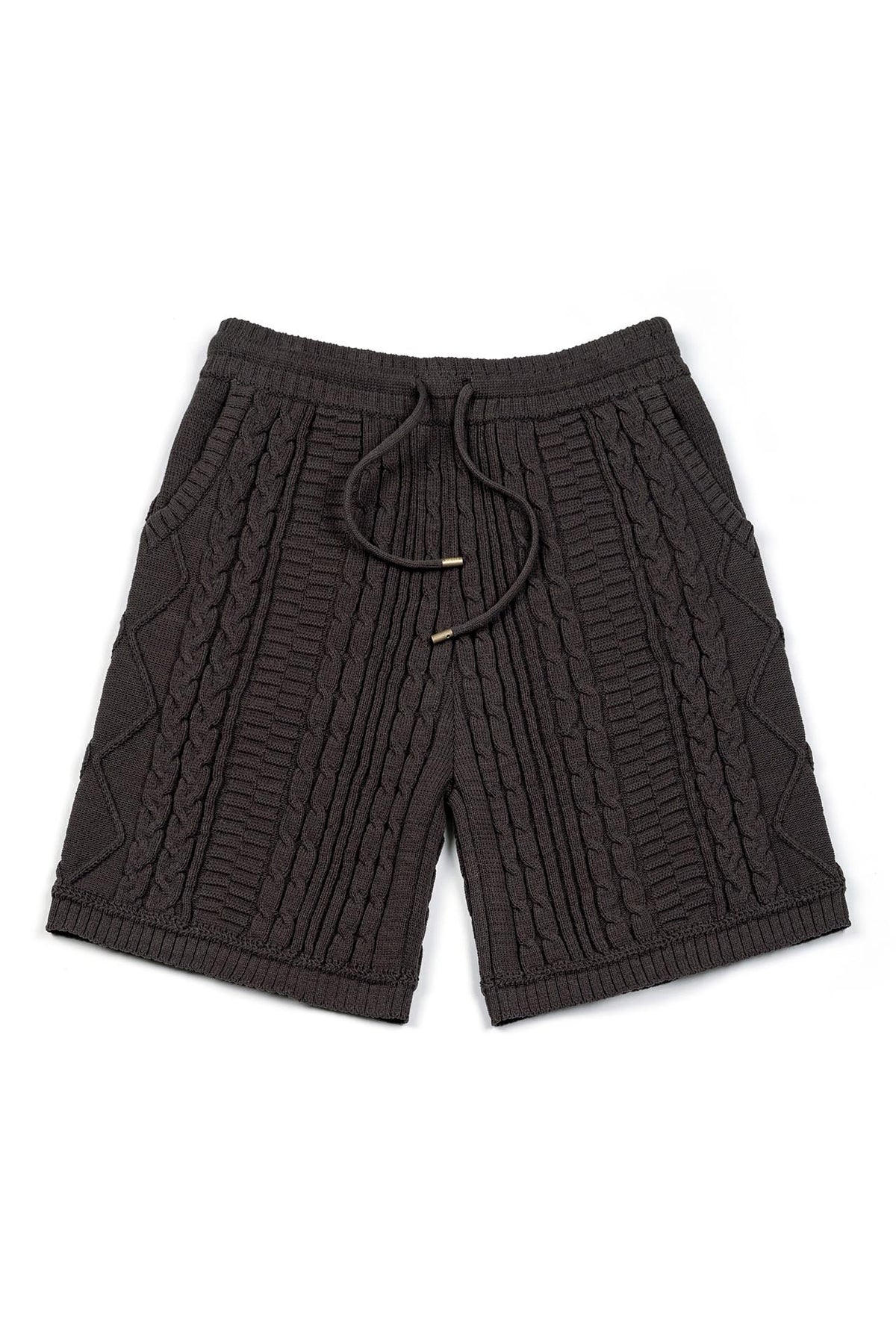 Ioedle - Seeping New Town Cable Knit Shorts (Charcoal) product image 2 | TRAB K-Fashion Australia