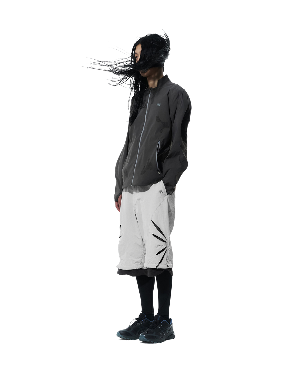 San San Gear - Cut Off Mesh Shorts (Grey) product image 2 | TRAB K-Fashion Australia