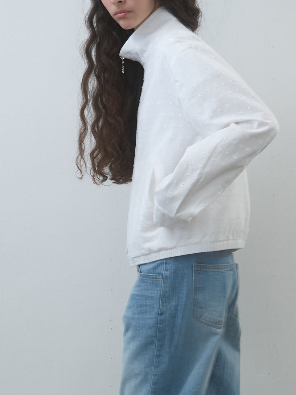 Kijun - Punching Lace Blouson (Off-White) product image 1 | TRAB K-Fashion Australia