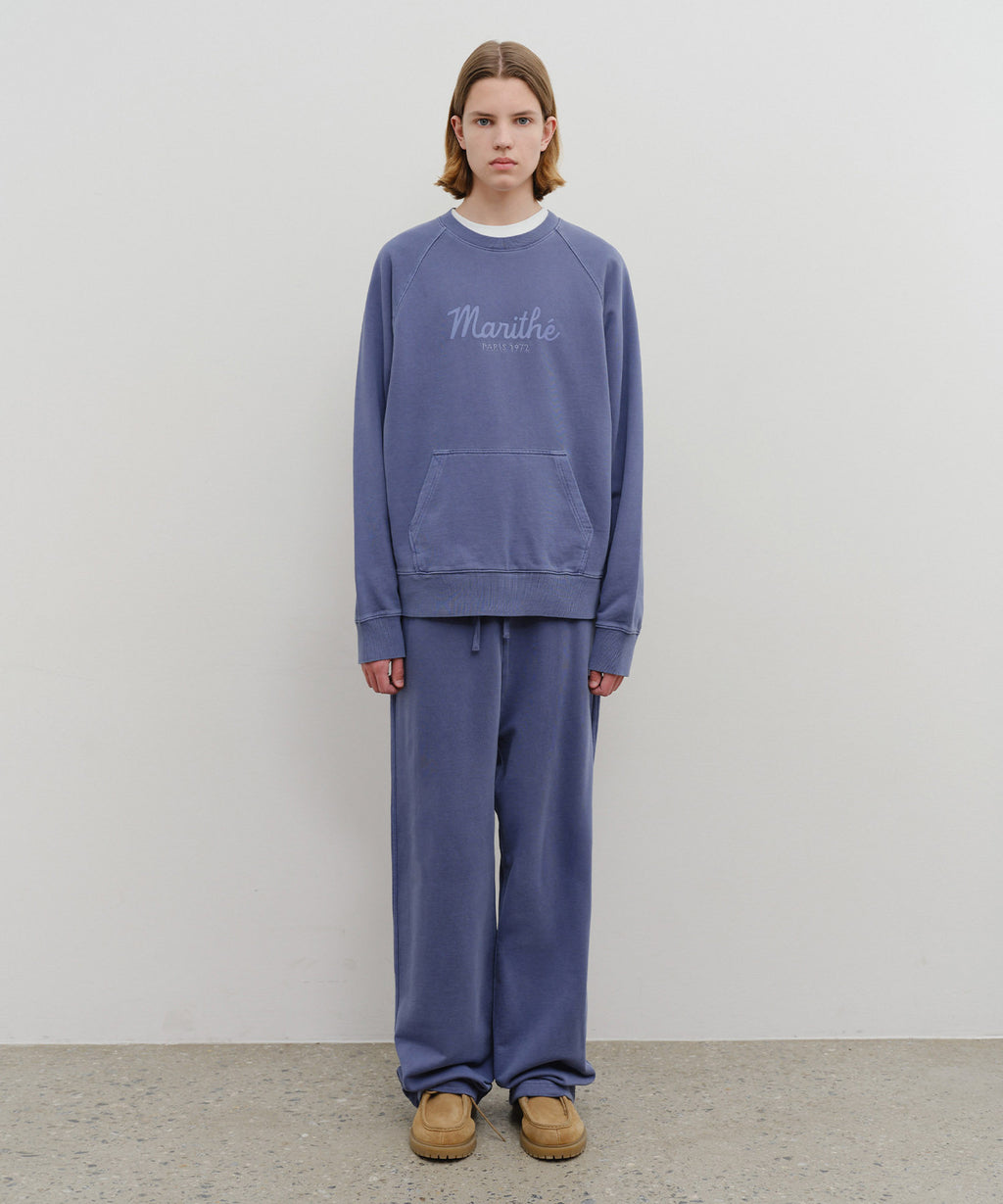 Marithe & Francois Girbaud - Garment Dyed Sweat Pants (Navy) product image 2 | TRAB K-Fashion Australia