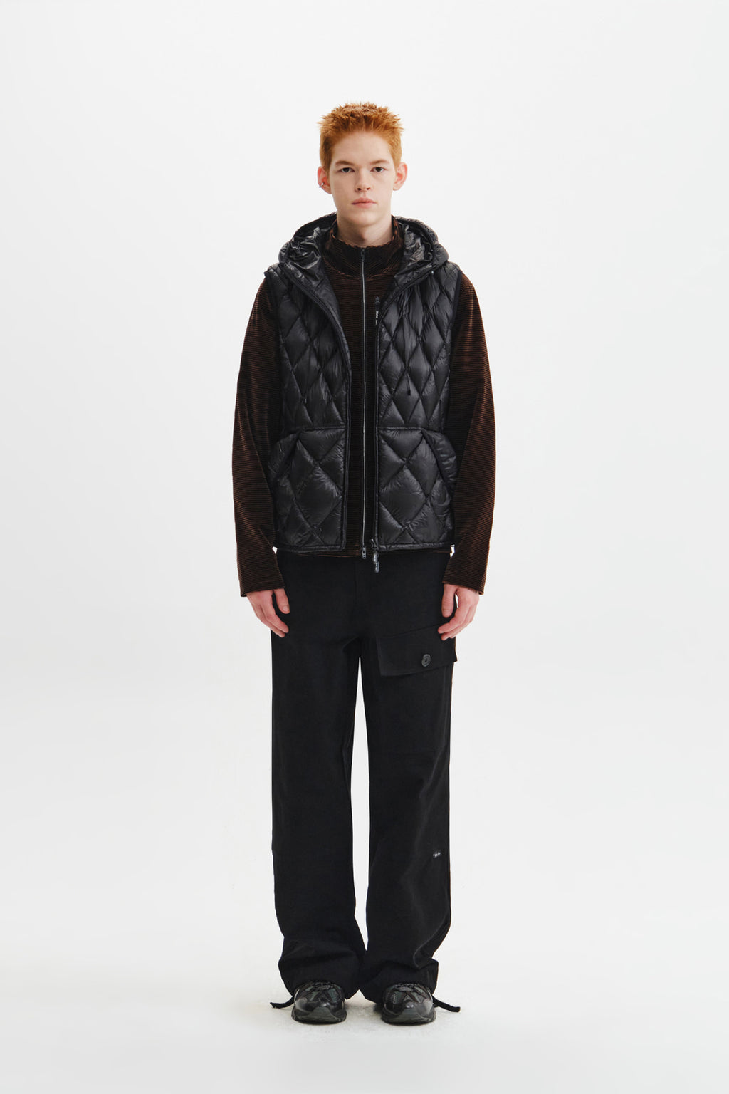 Matin Kim - Mix Quilted Light Down Vest (Black) product image 9 | TRAB K-Fashion Australia