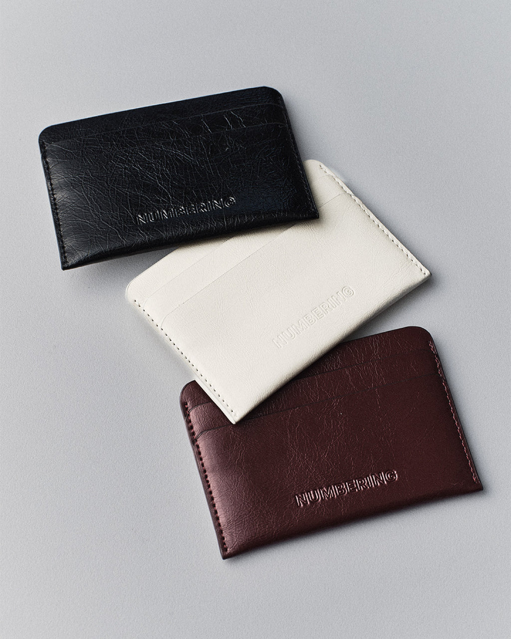 Numbering - Crackled Leather Logo Card Holder #1052 product image 1 | TRAB K-Fashion Australia