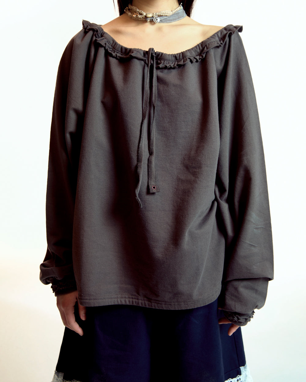 Coyseio - Drawstring Long Sleeve (Charcoal) product image 7 | TRAB K-Fashion Australia