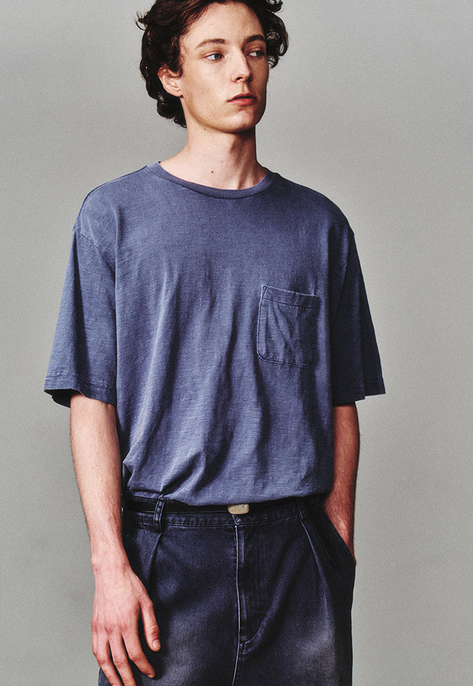 Art if acts - Garment Dyed Slub Pocket T-Shirt (Navy) product image 4 | TRAB K-Fashion Australia