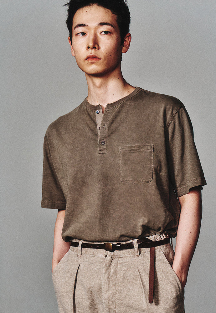 Art if acts - Henley S/S Tee (Mud Brown) product image 6 | TRAB K-Fashion Australia