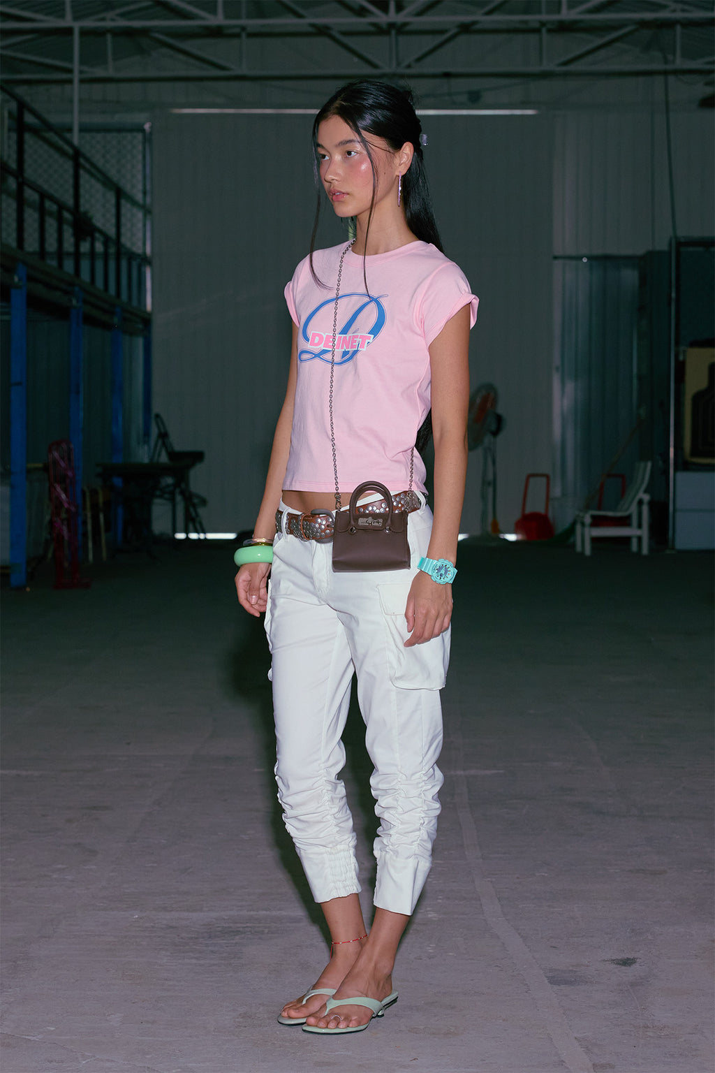 Deinet - Cargo Capri Pants (White) product image 2 | TRAB K-Fashion Australia