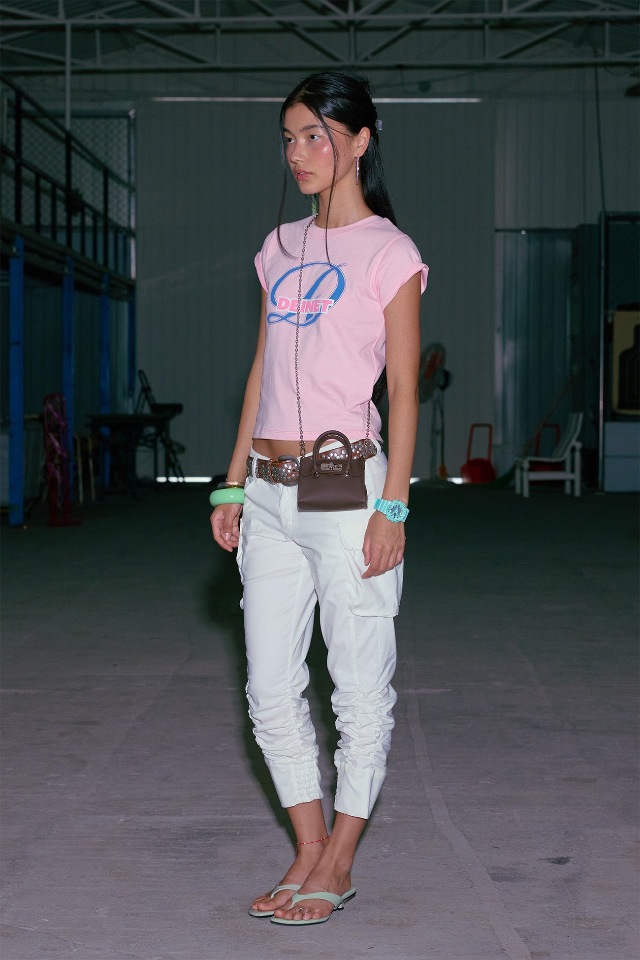 Deinet - Cargo Capri Pants (White) product image 2 | TRAB K-Fashion Australia