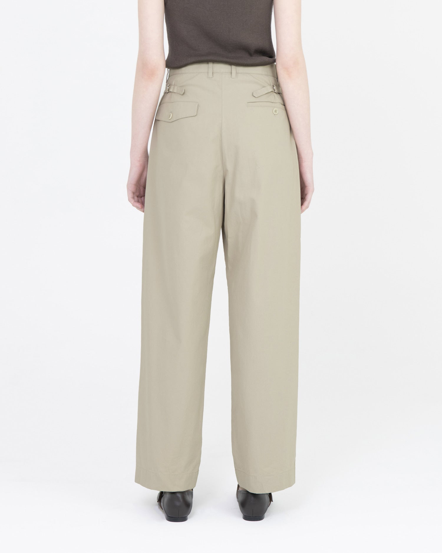 Brownyard - Loose Tapered Cotton Pants (Stone) product image 2 | TRAB K-Fashion Australia