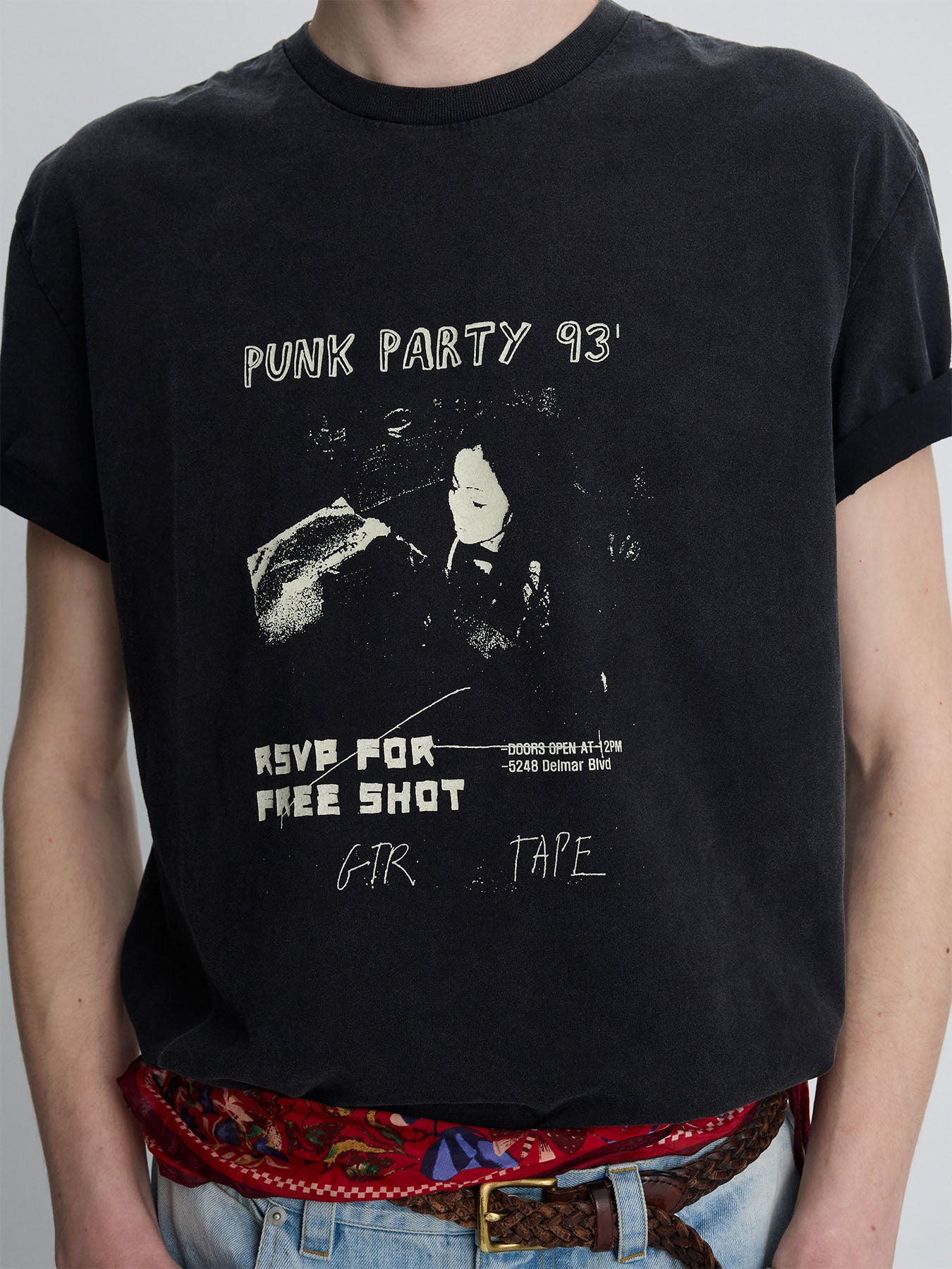 Tonywack - Garment-Dyed Rsvp T-Shirt (Faded Carbon) product image 2 | TRAB K-Fashion Australia