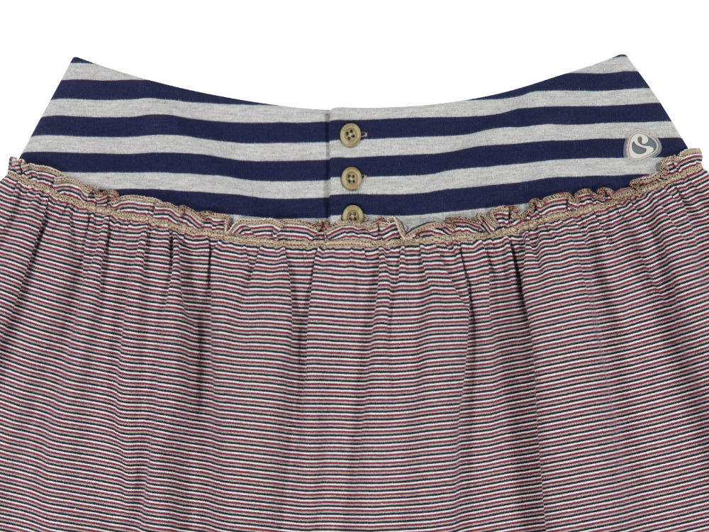 Coyseio - Colored Stripe Midi Skirt (Grey Beige) product image 15 | TRAB K-Fashion Australia