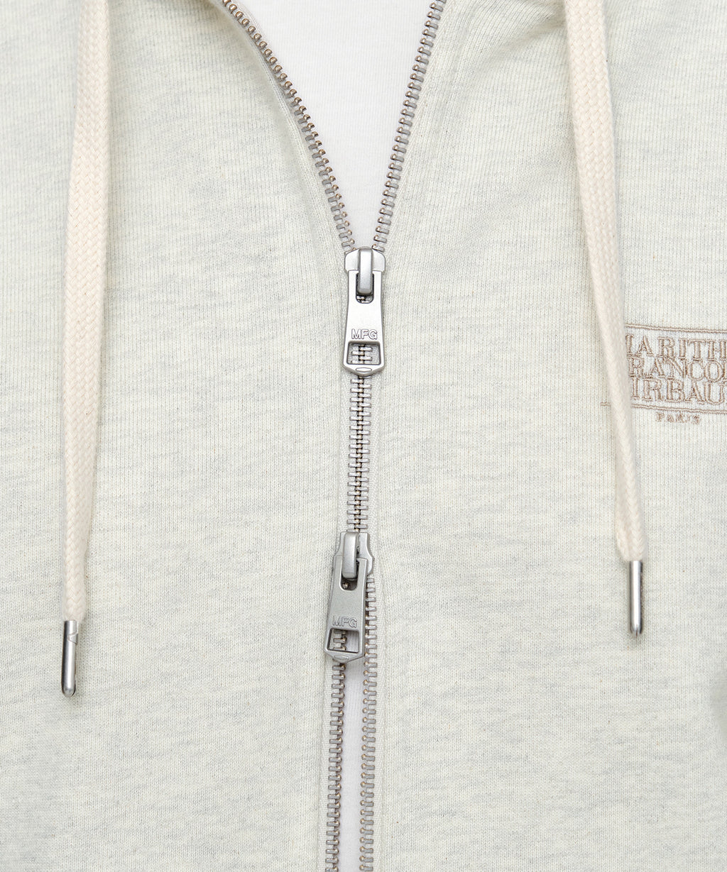Marithe & Francois Girbaud - Back Classic Logo Hoodie Zipup (Oatmeal) product image 4 | TRAB K-Fashion Australia