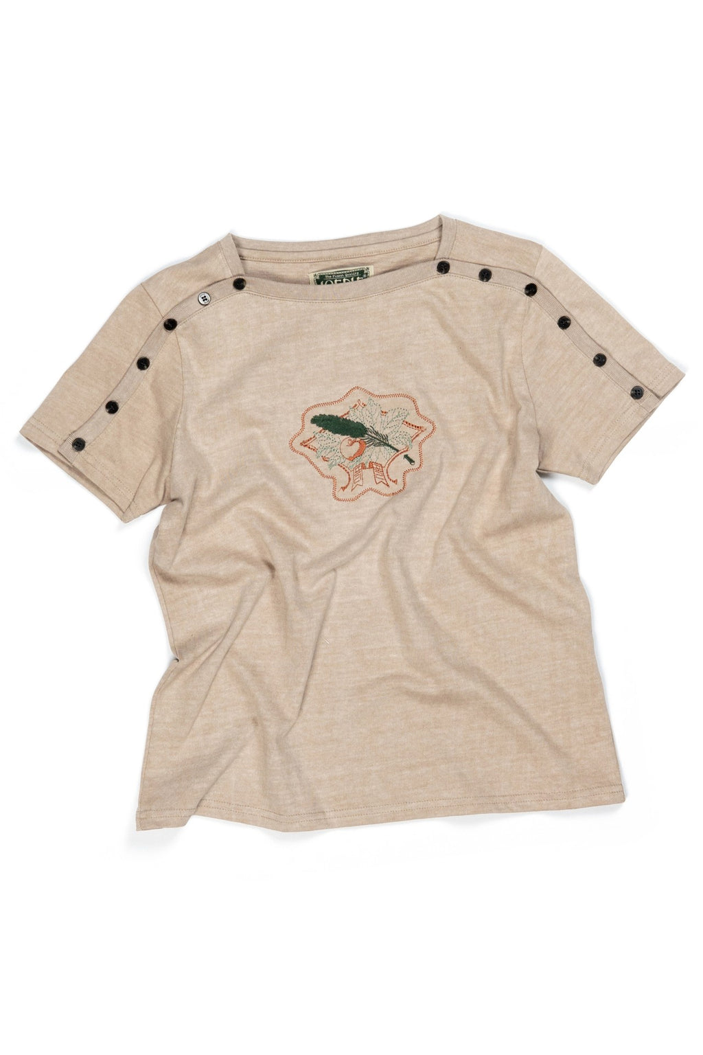 Ioedle - Freefall Fastening Boat Neck T-Shirt Yellow (Brown) product image 2 | TRAB K-Fashion Australia