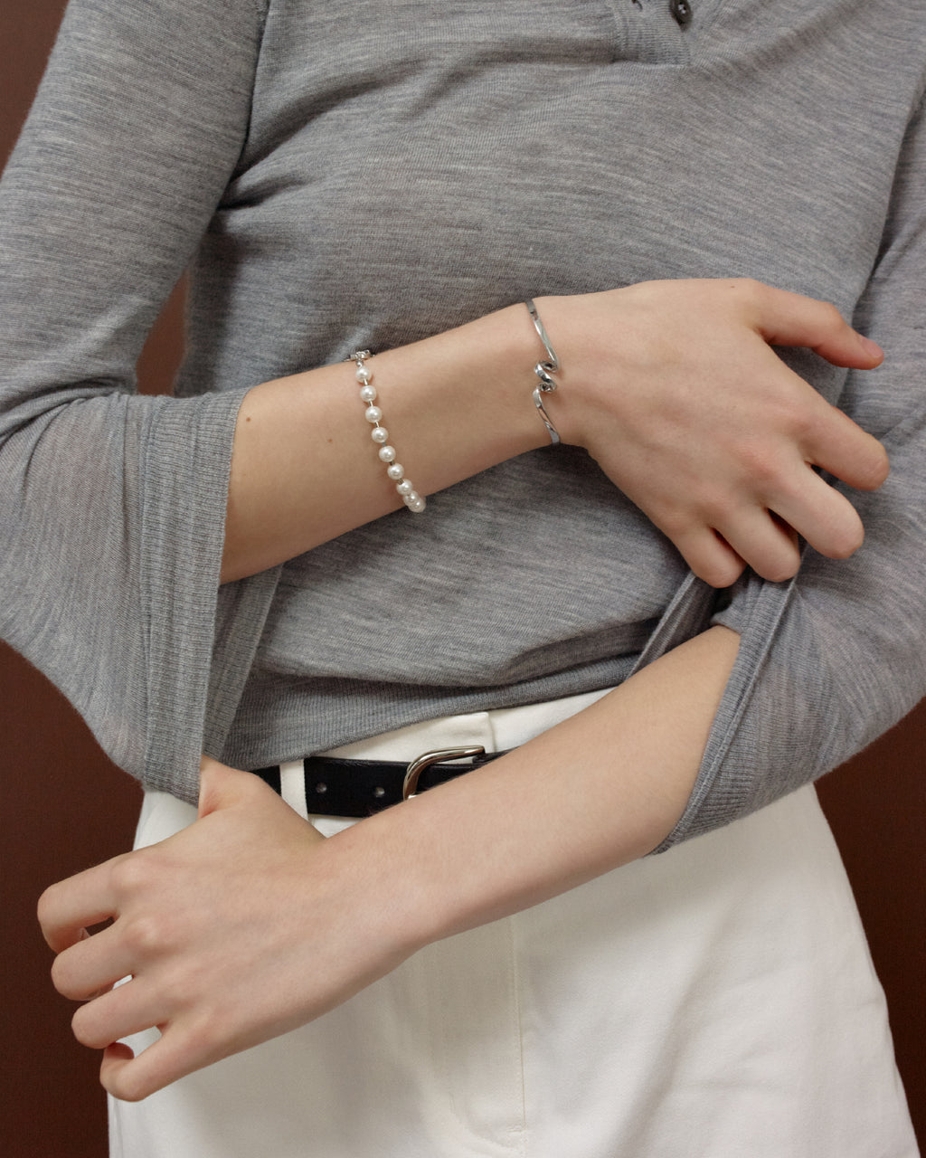 Numbering - Twisted Line Cuff Bracelet #6902 product image 1 | TRAB K-Fashion Australia