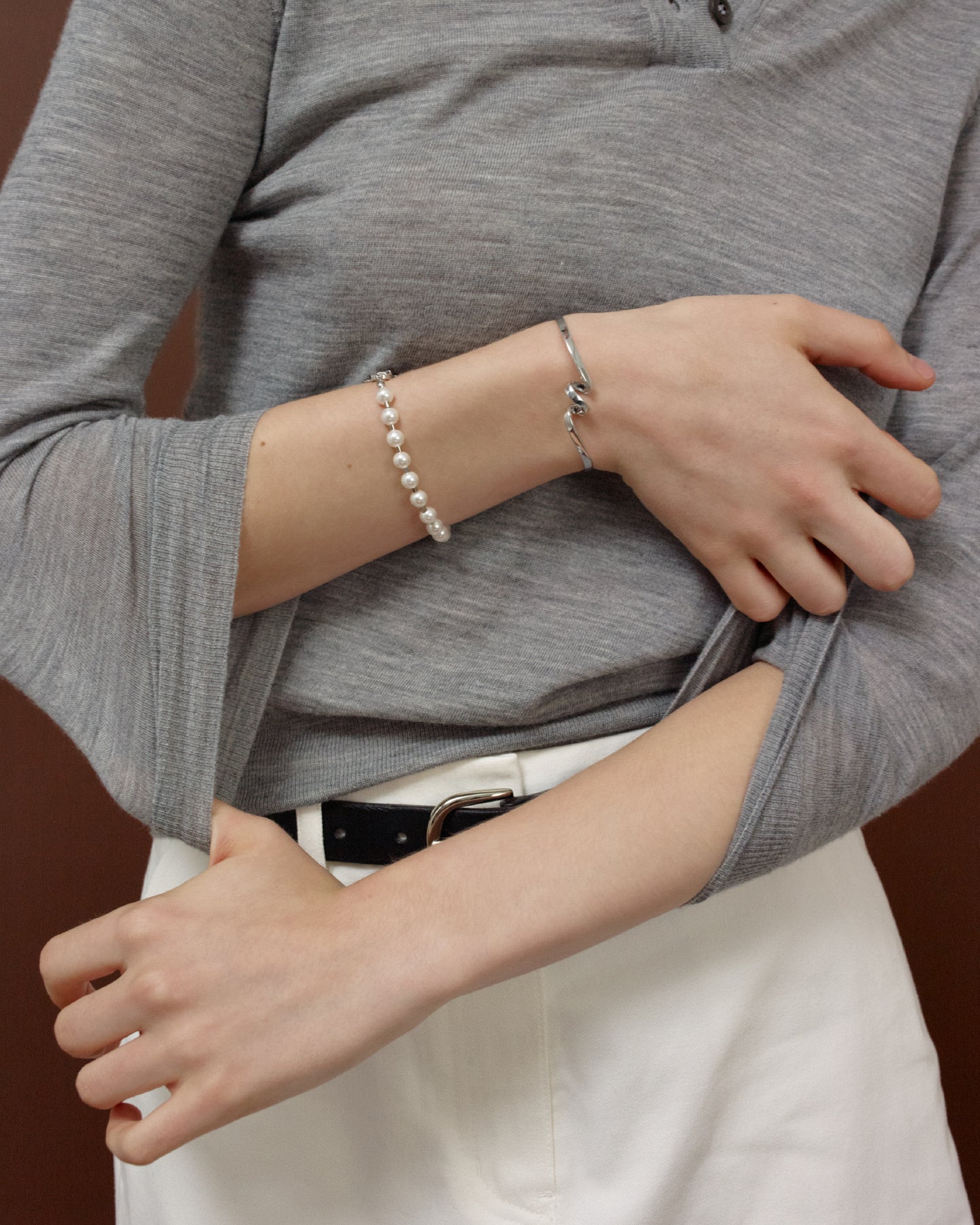 Numbering - Twisted Line Cuff Bracelet #6902 product image 1 | TRAB K-Fashion Australia