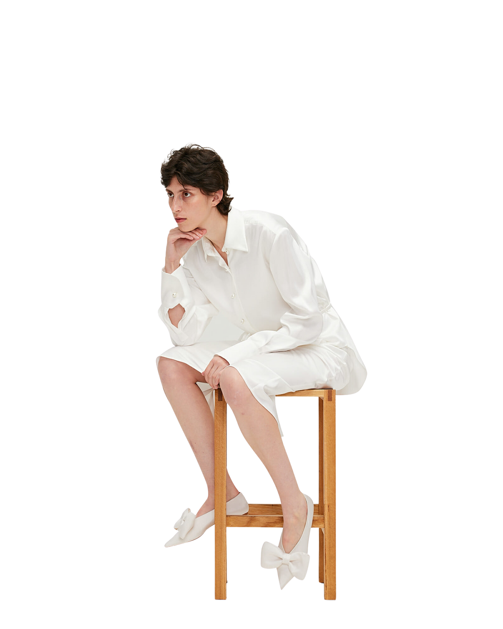 Kimhe Kim - Silk Shirt (White) product image 5 | TRAB K-Fashion Australia