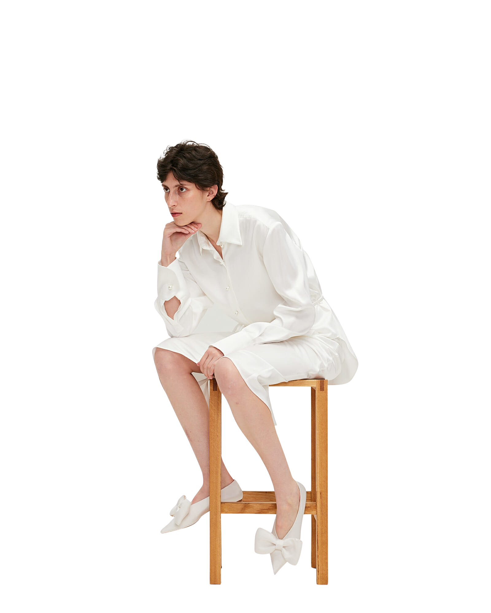 Kimhe Kim - Silk Shirt (White) product image 5 | TRAB K-Fashion Australia