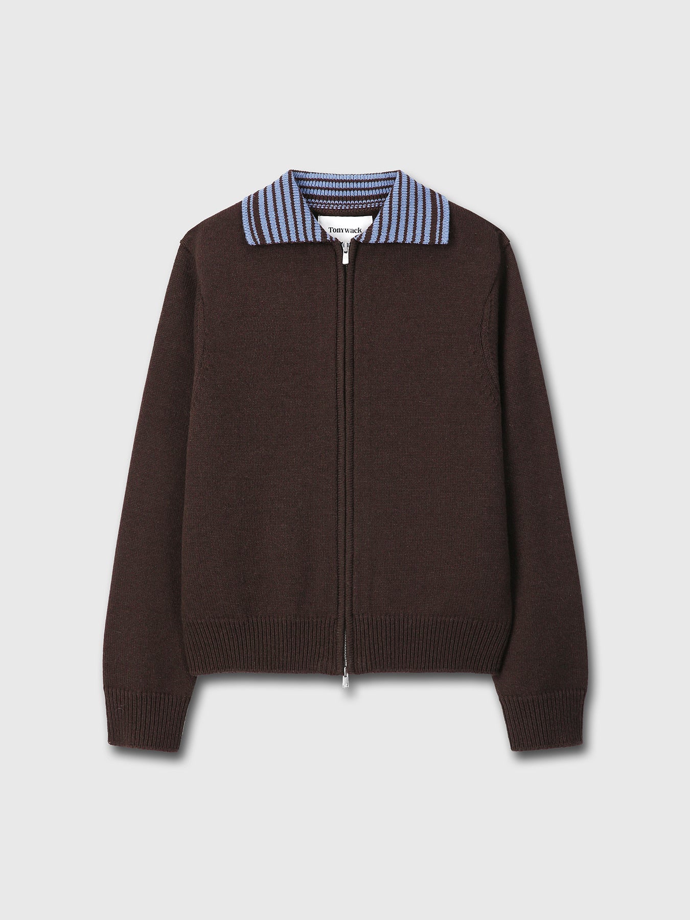 Tonywack - Contrast Collar Full-Zip Blouson (Brown) product image 8 | TRAB K-Fashion Australia
