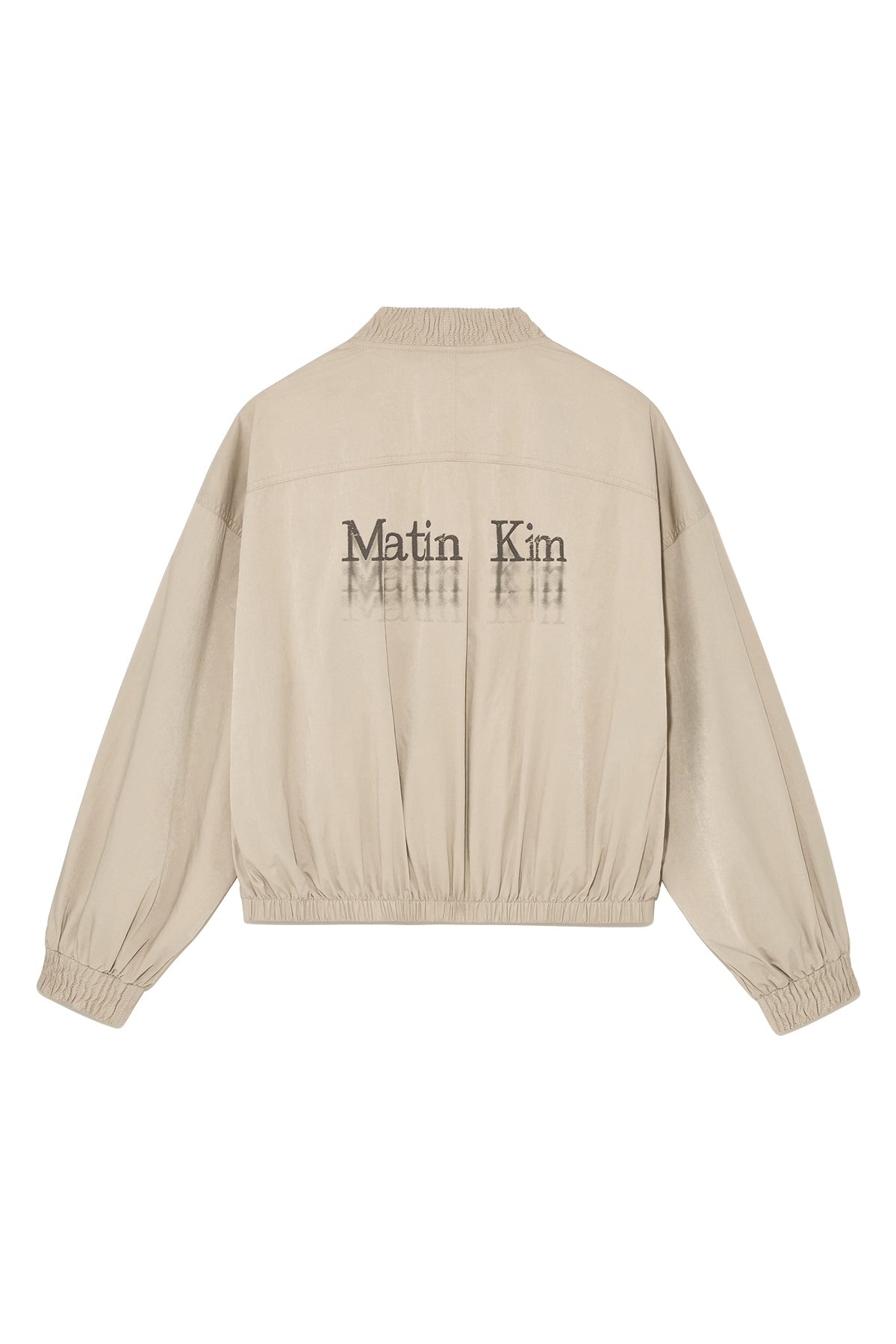 Matin Kim - Washed Volume Bomber Jumper (Beige) product image 2 | TRAB K-Fashion Australia