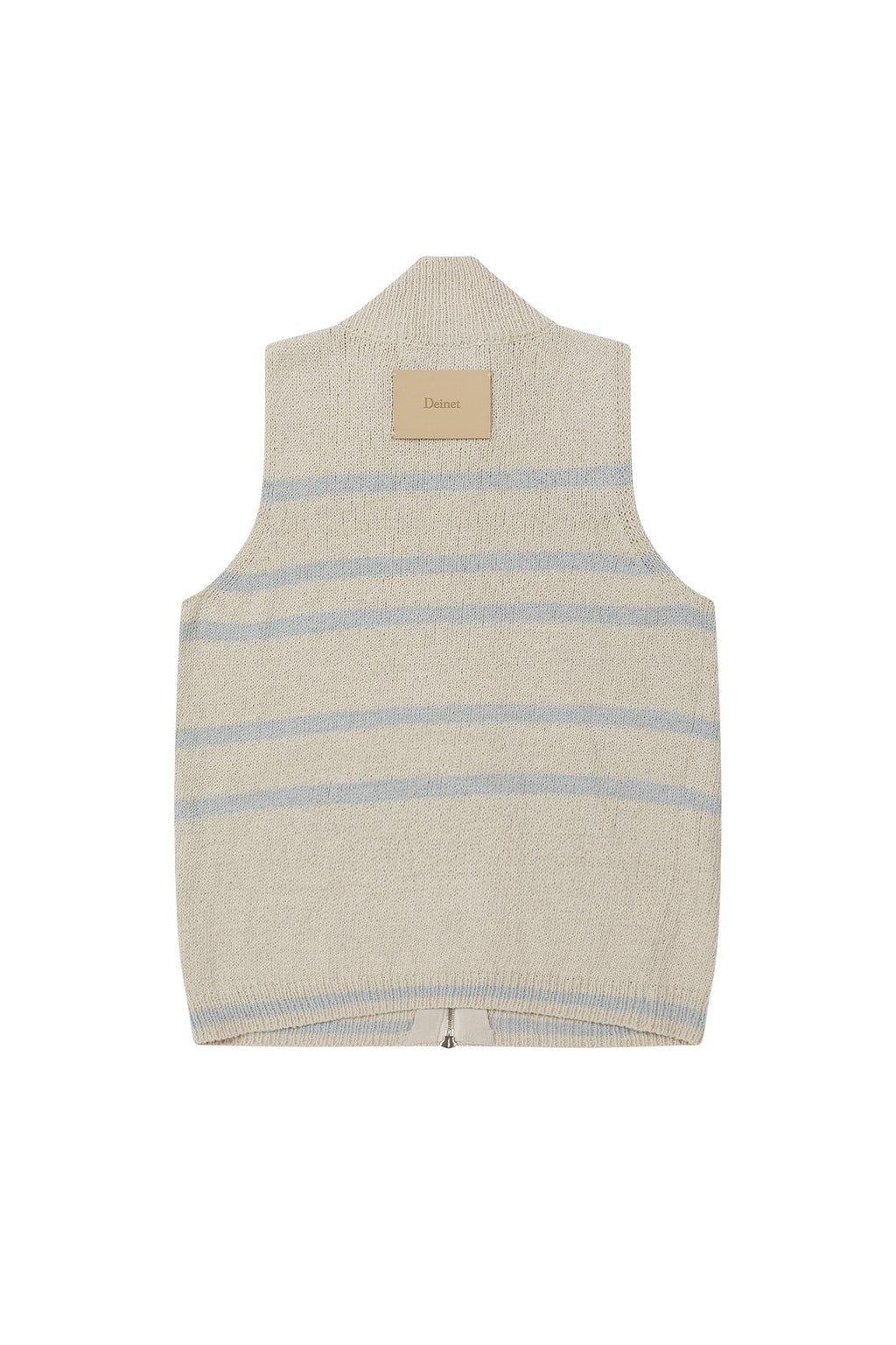 Deinet - Stripe Knit Vest Zip Up (Light Grey) product image 11 | TRAB K-Fashion Australia