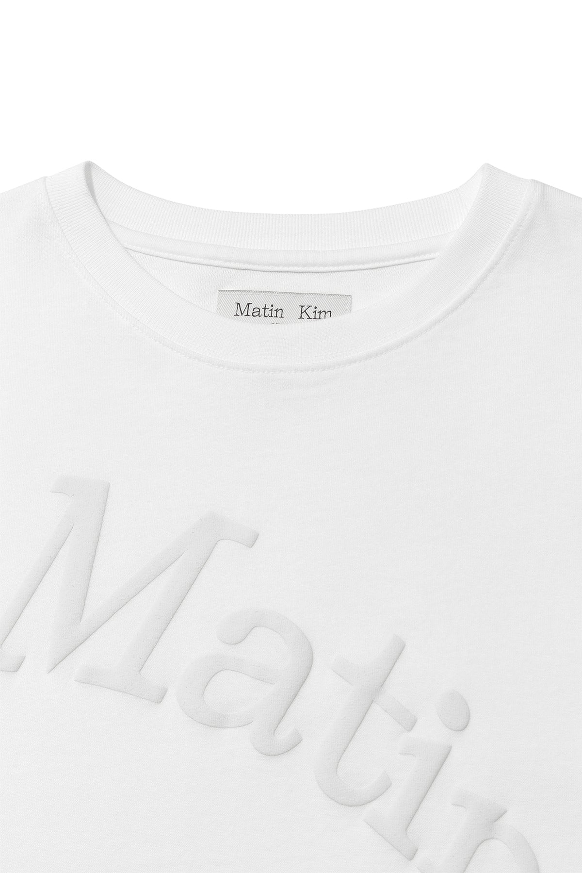 Matin Kim - Matin Wave Printing Logo Top (White) product image 3 | TRAB K-Fashion Australia