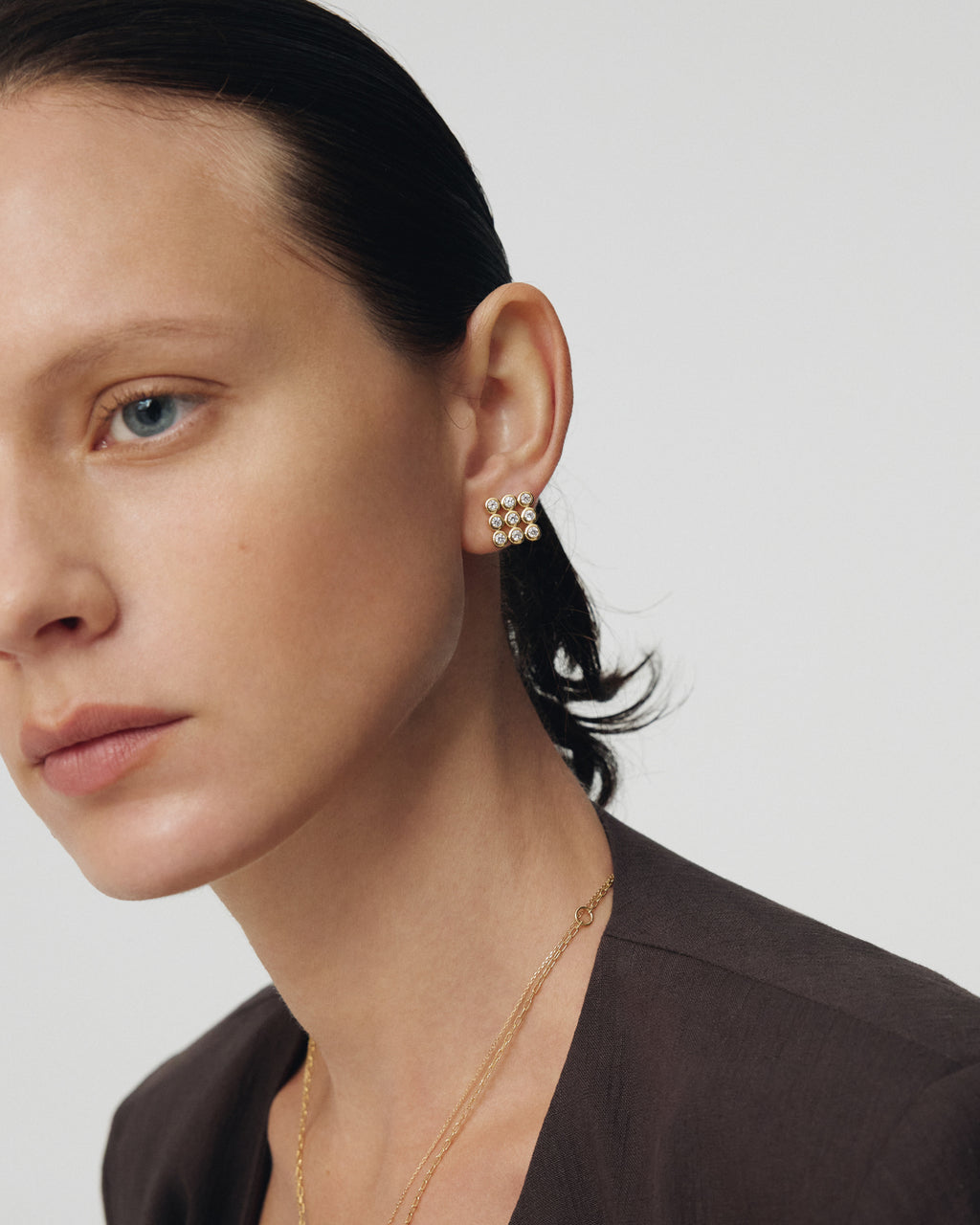 Numbering - Square Cluster Earrings #3325 product image 1 | TRAB K-Fashion Australia