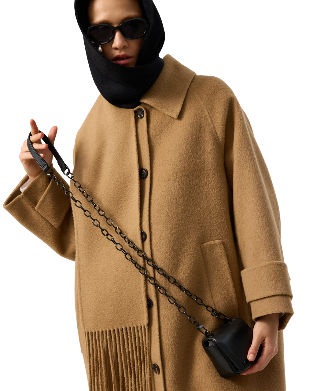 Kimhe Kim - Scarf Detail Long Coat (Beige) product image 22 | TRAB K-Fashion Australia