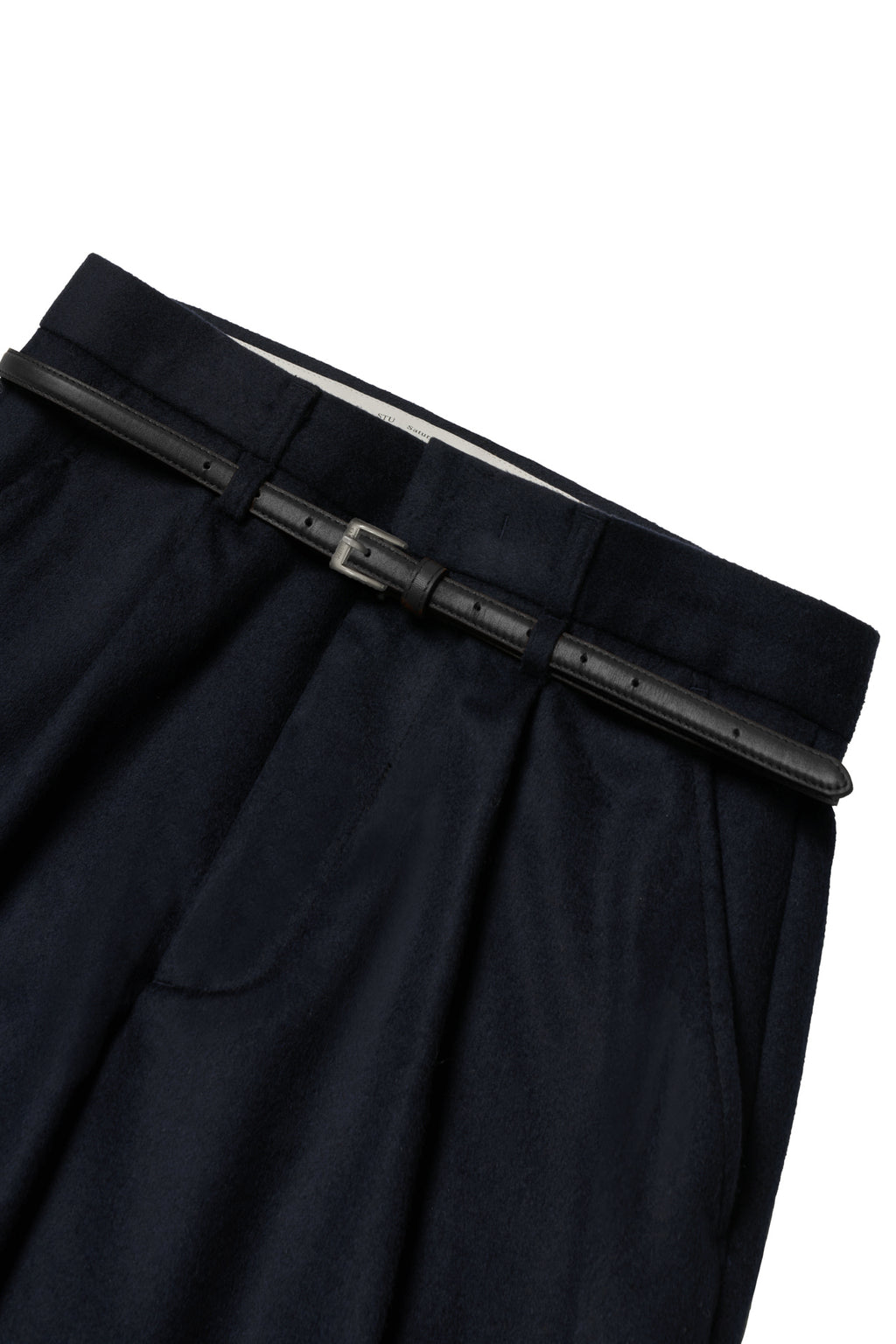STU - Crease Belt Slacks In Cashmere (Navy) product image 13 | TRAB K-Fashion Australia
