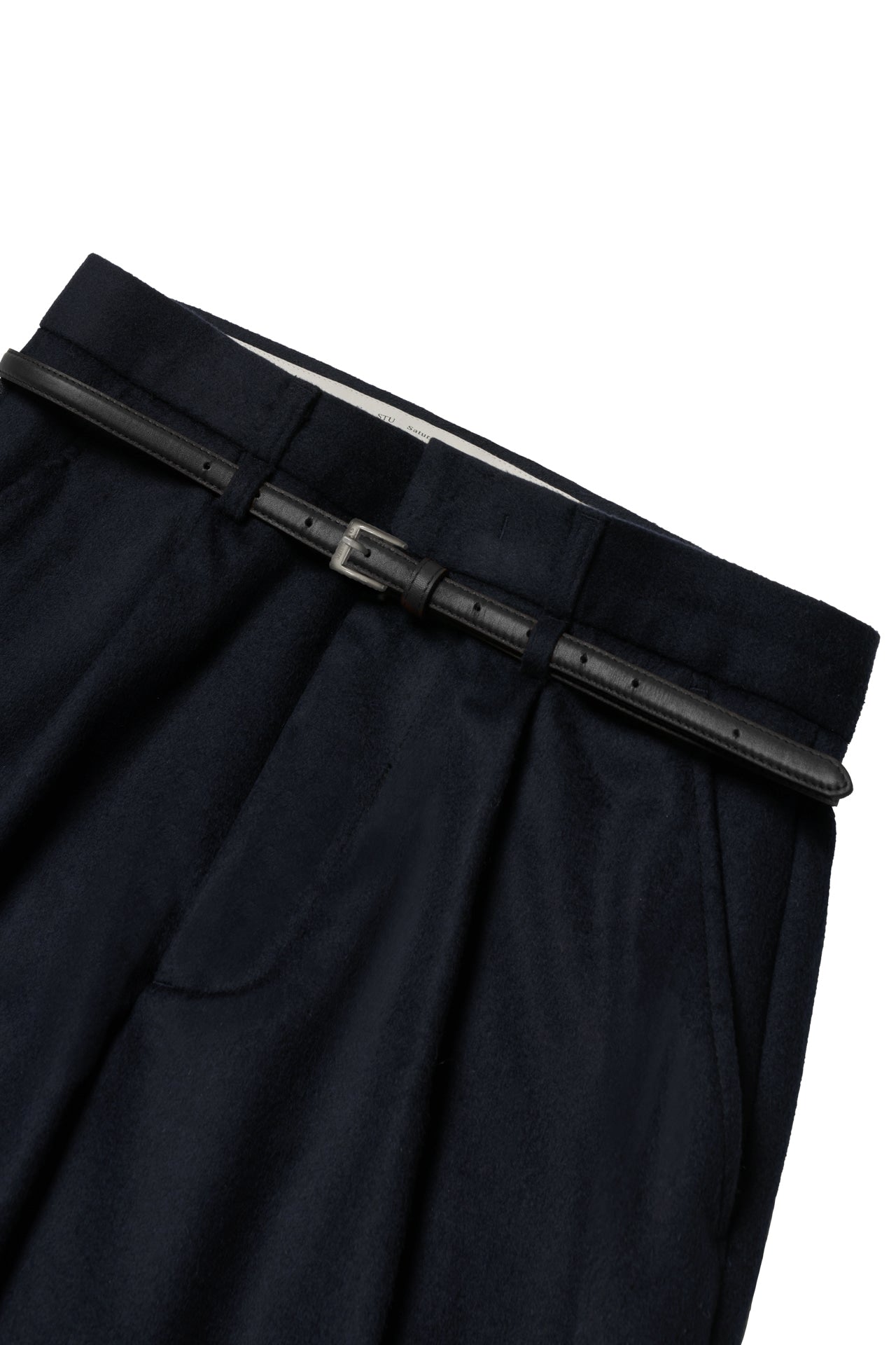 STU - Crease Belt Slacks In Cashmere (Navy) product image 13 | TRAB K-Fashion Australia