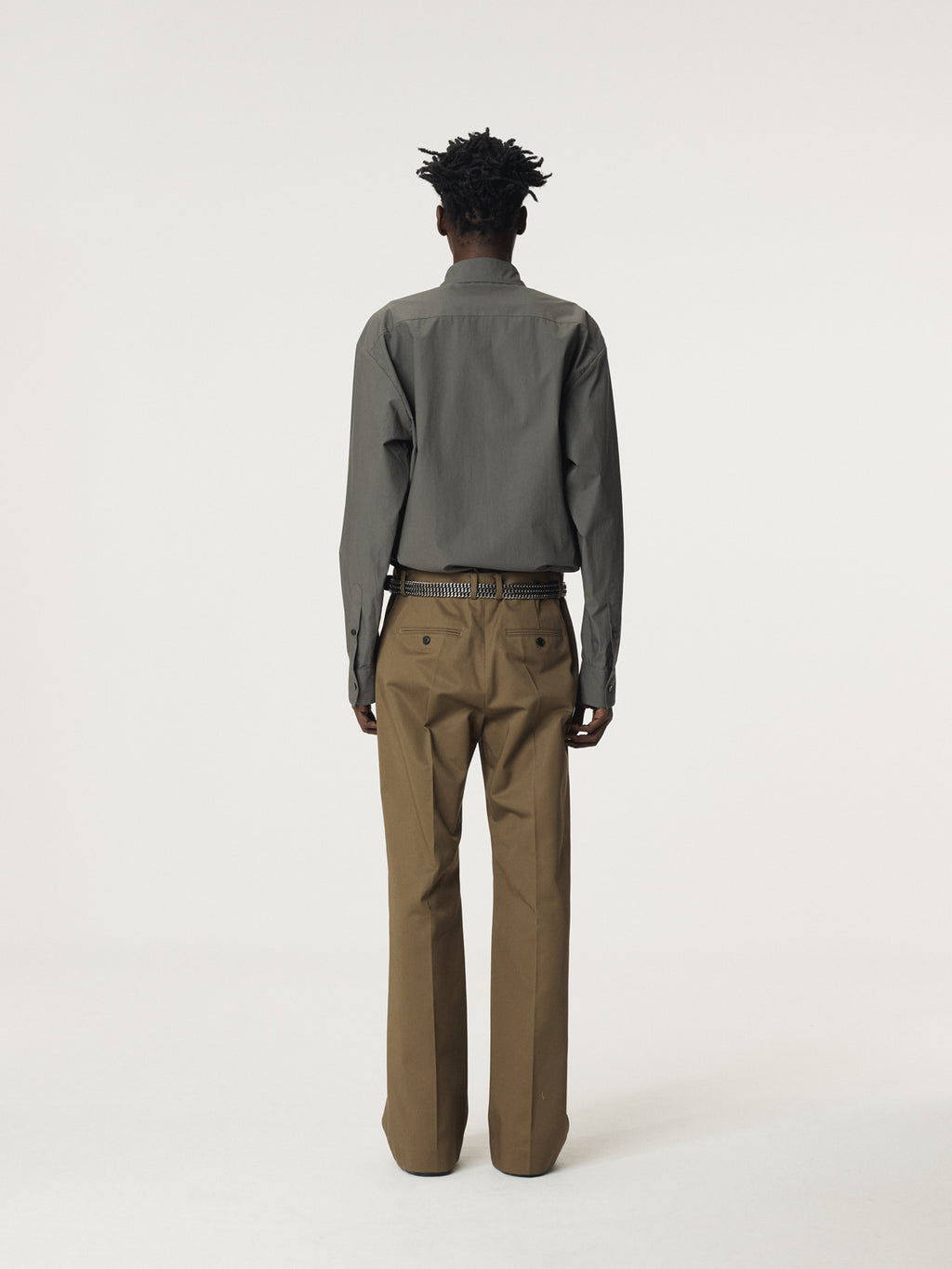 Recto - Lotus Cotton Flare Pants (Khaki) product image 4 | TRAB K-Fashion Australia