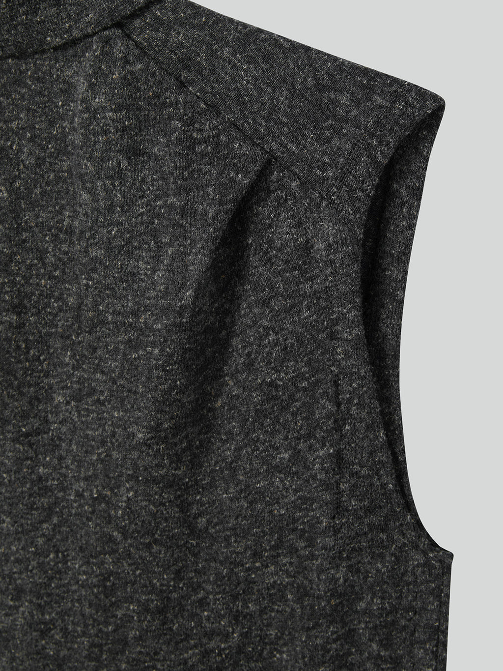 Recto - Linen Blend Polo Knit Vest (Charcoal Grey) product image 8 | TRAB K-Fashion Australia