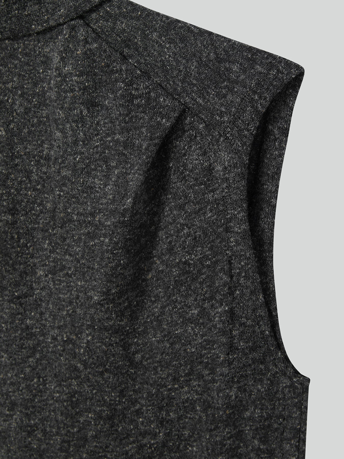 Recto - Linen Blend Polo Knit Vest (Charcoal Grey) product image 8 | TRAB K-Fashion Australia