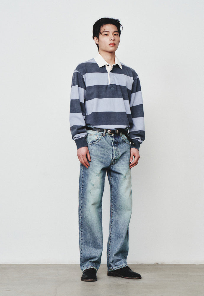 Art if acts - Garment Washed Rugby Tee (Sky Blue) product image 4 | TRAB K-Fashion Australia