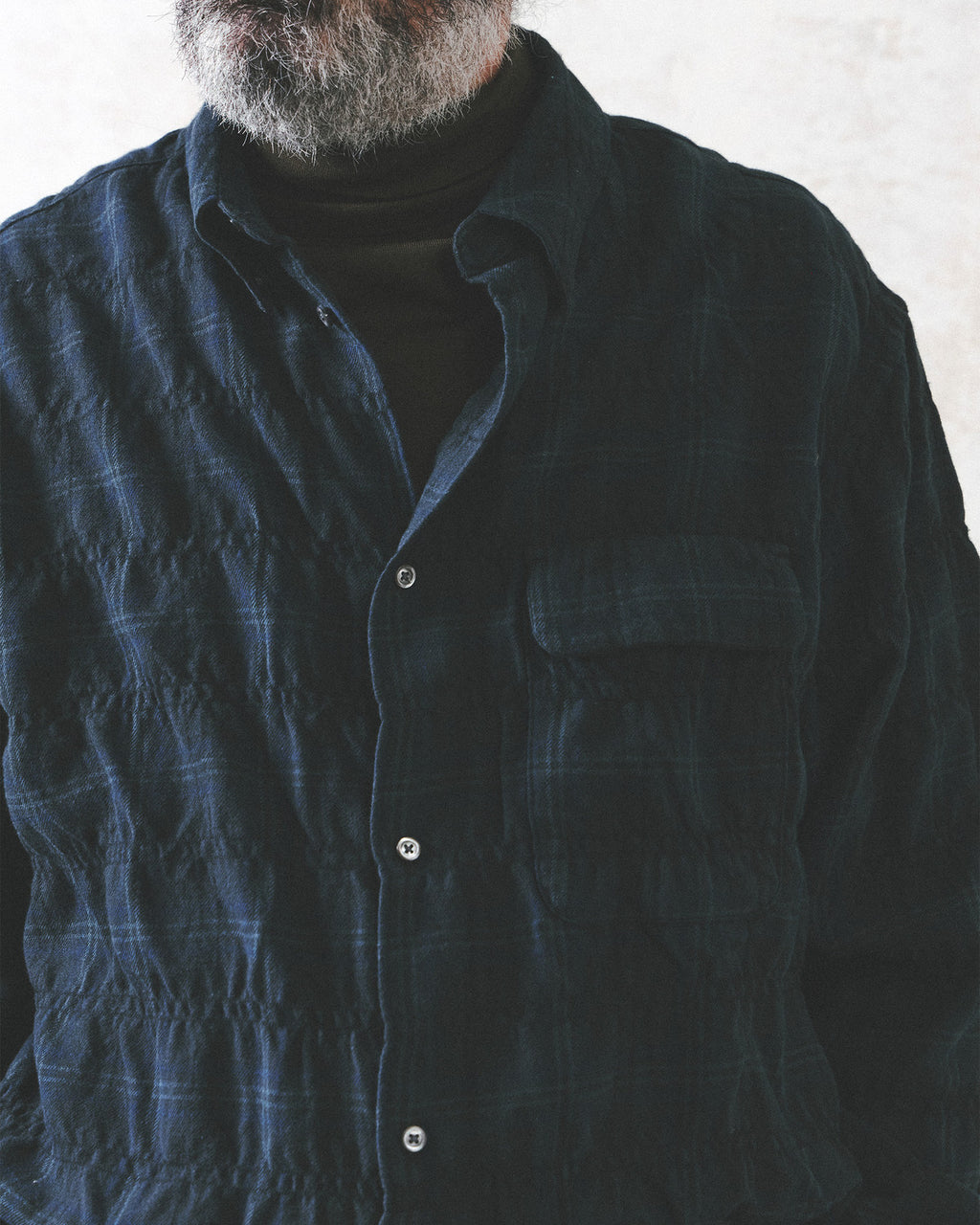 Eastlogue - Holiday Shirts (D.navy & Blue Check) product image 3 | TRAB K-Fashion Australia