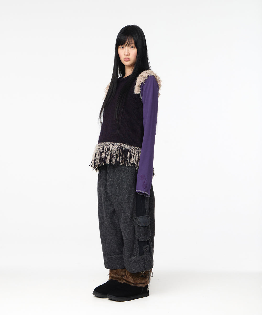 Coyseio - Side Panel Wide Pants (Dark Grey) product image 9 | TRAB K-Fashion Australia