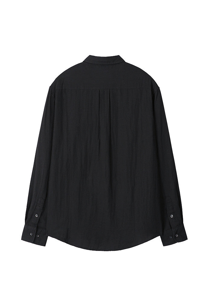 Art if acts - Washed Gauze Shirt (Black) product image 7 | TRAB K-Fashion Australia