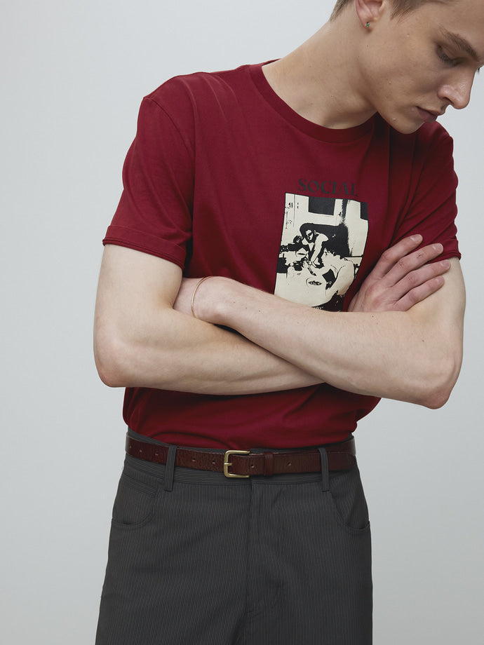 Tonywack - Social Distortion Garment Dyed T-Shirt (Red Pigment) product image 1 | TRAB K-Fashion Australia