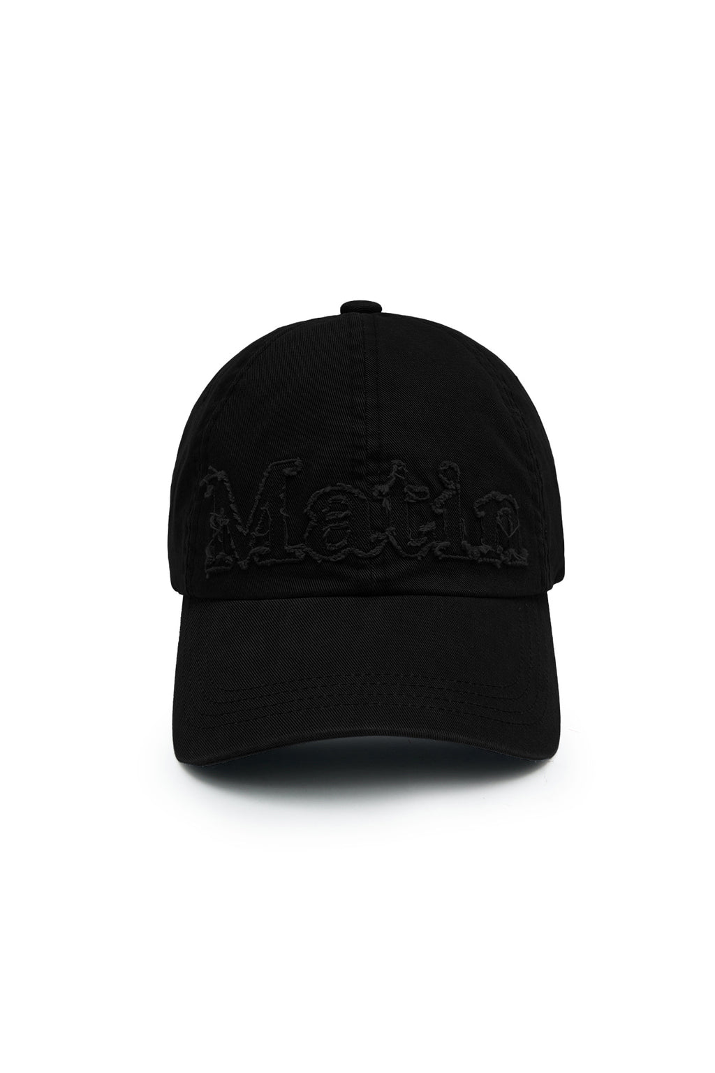 Matin Kim - Rough Cut Applique Ball Cap (Black) product image 1 | TRAB K-Fashion Australia