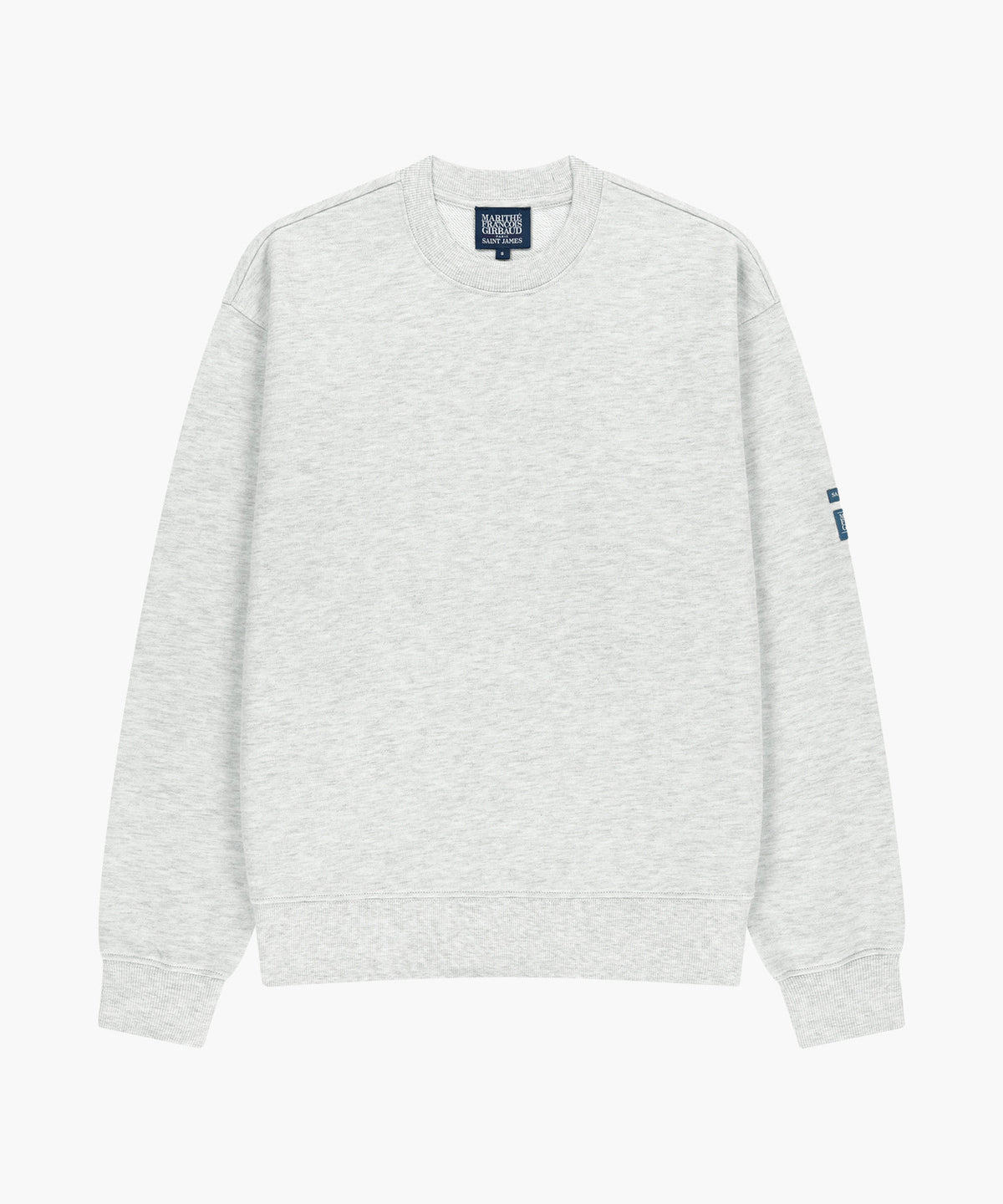 Marithe & Francois Girbaud - Marithe X Saint James Bon Bon Elbow Patch Sweatshirt (Light Heather Gray) product image 4 | TRAB K-Fashion Australia