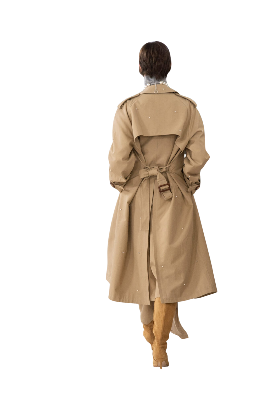 Kimhe Kim - Pearl Embellished Trench Coat (Beige) product image 7 | TRAB K-Fashion Australia