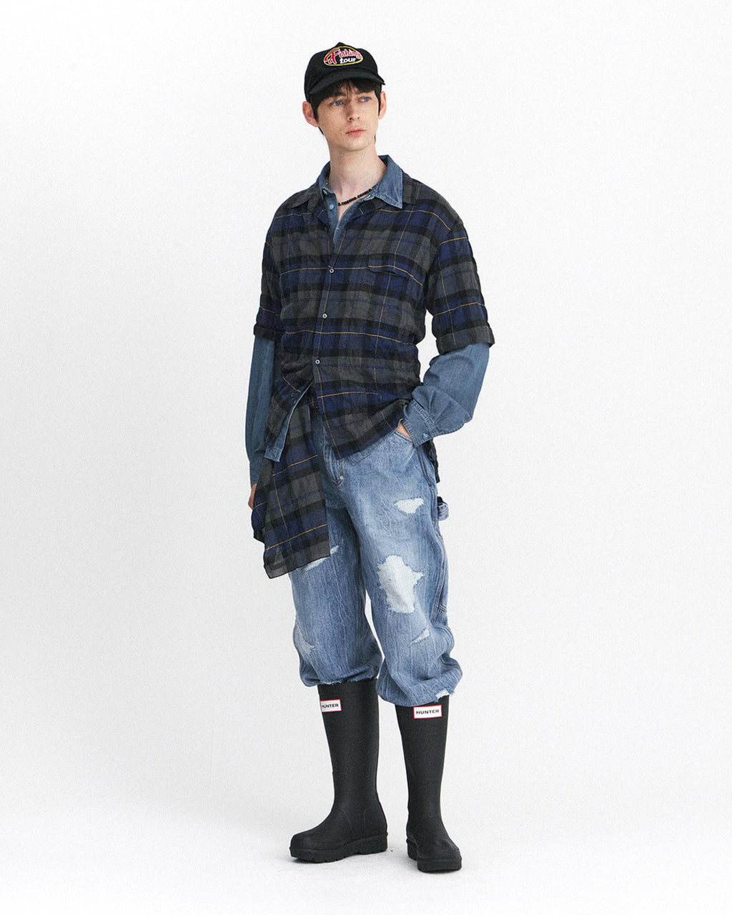 Eastlogue - Holiday Half Shirts (Blue & Grey Check) product image 4 | TRAB K-Fashion Australia