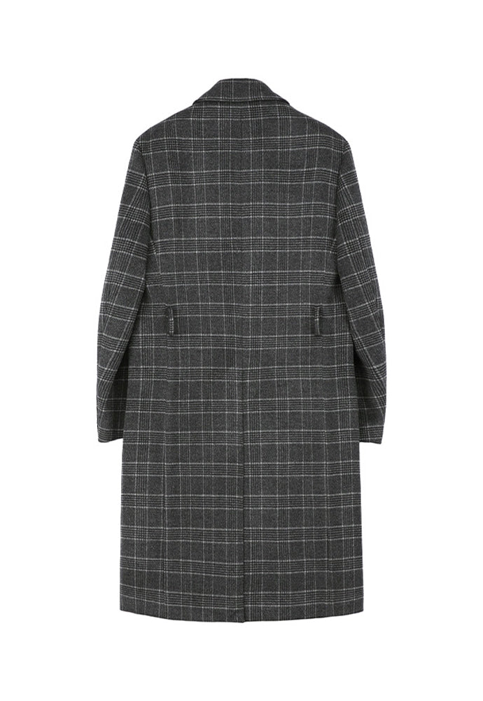 Tonywack - Crudo Check Double Coat (Grey Check) product image 8 | TRAB K-Fashion Australia