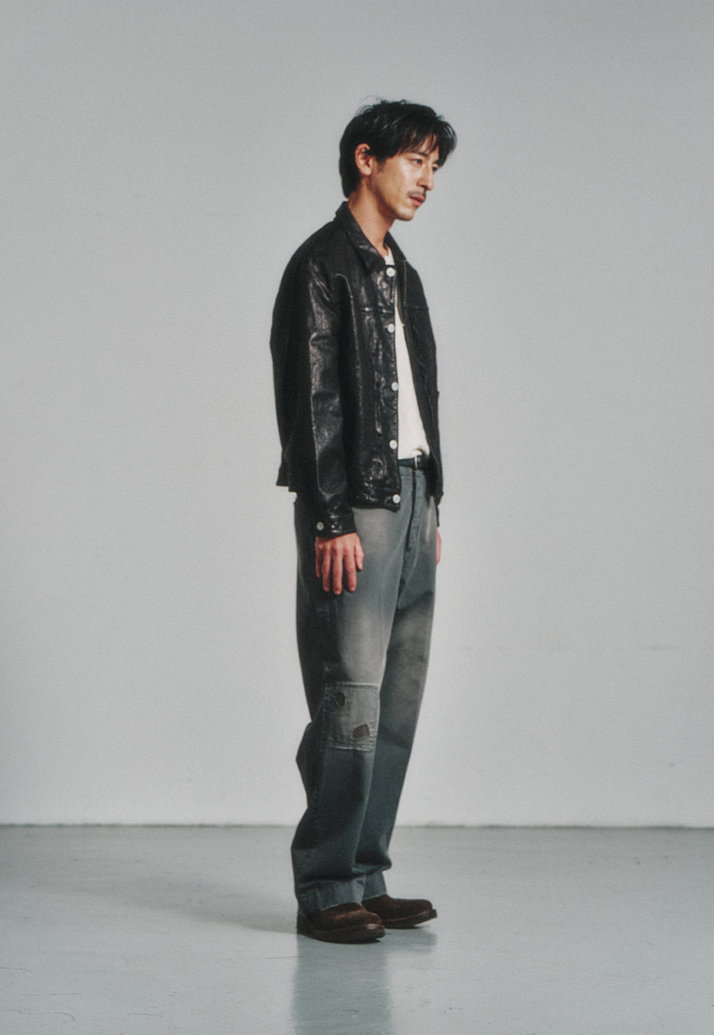 Art if acts - Washed Leather Trucker (Black) product image 3 | TRAB K-Fashion Australia