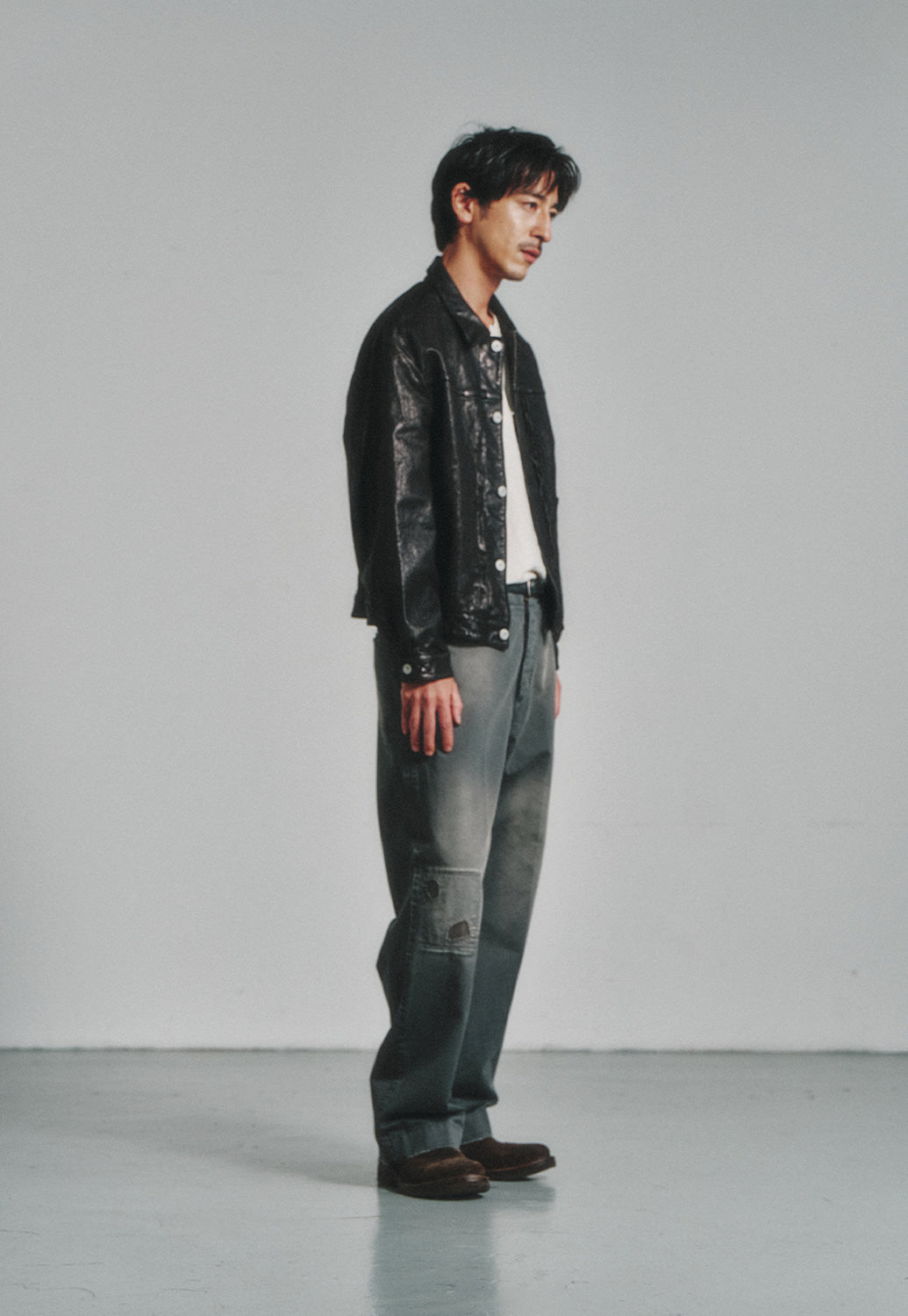 Art if acts - Washed Leather Trucker (Black) product image 3 | TRAB K-Fashion Australia