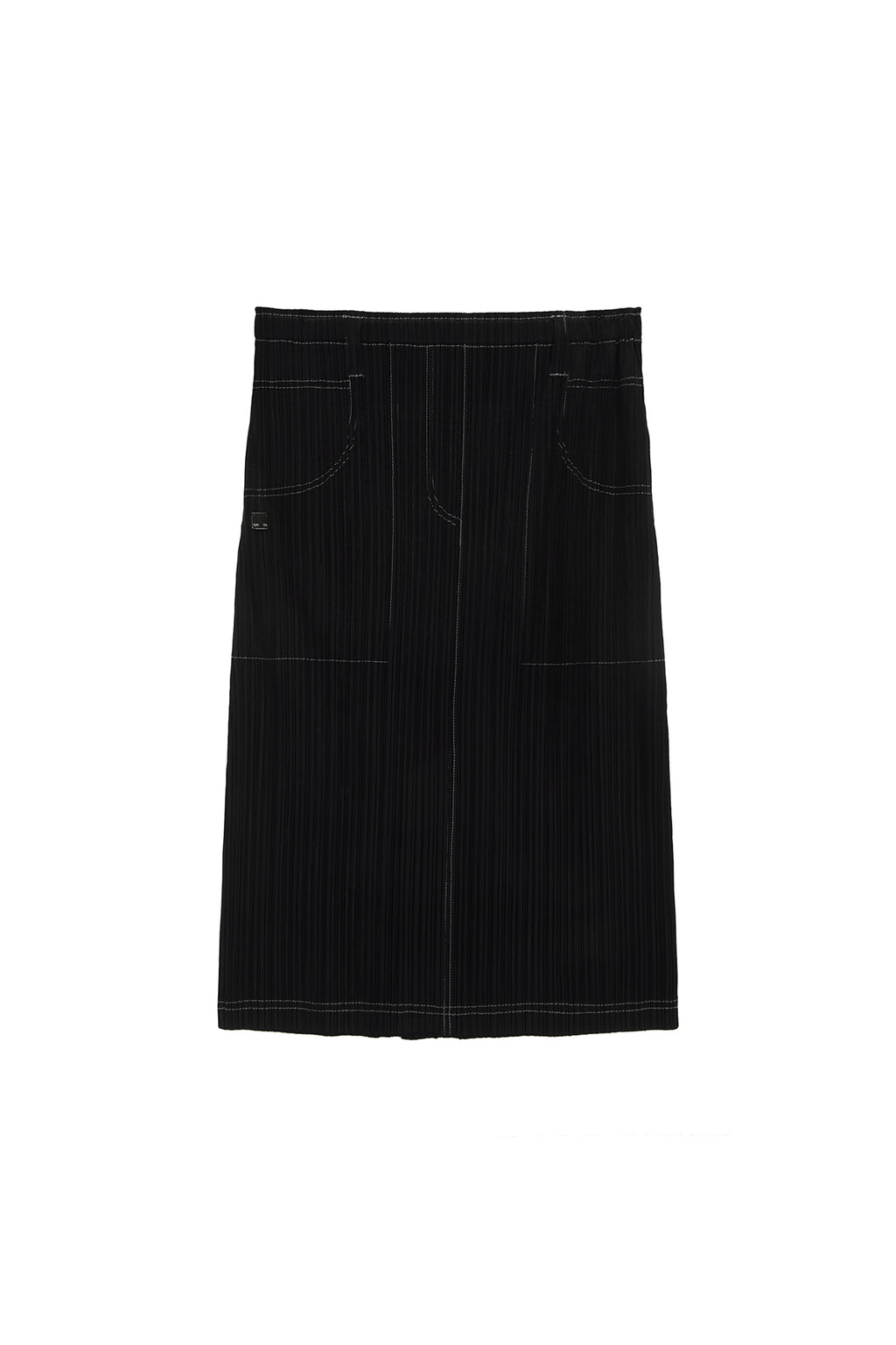 Matin Kim - Pleats Stitch Layered Skirt (Black) product image 1 | TRAB K-Fashion Australia