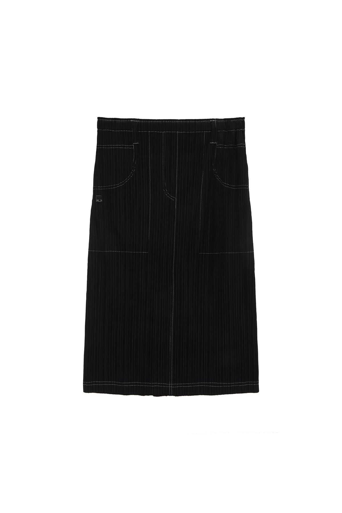 Matin Kim - Pleats Stitch Layered Skirt (Black) product image 1 | TRAB K-Fashion Australia