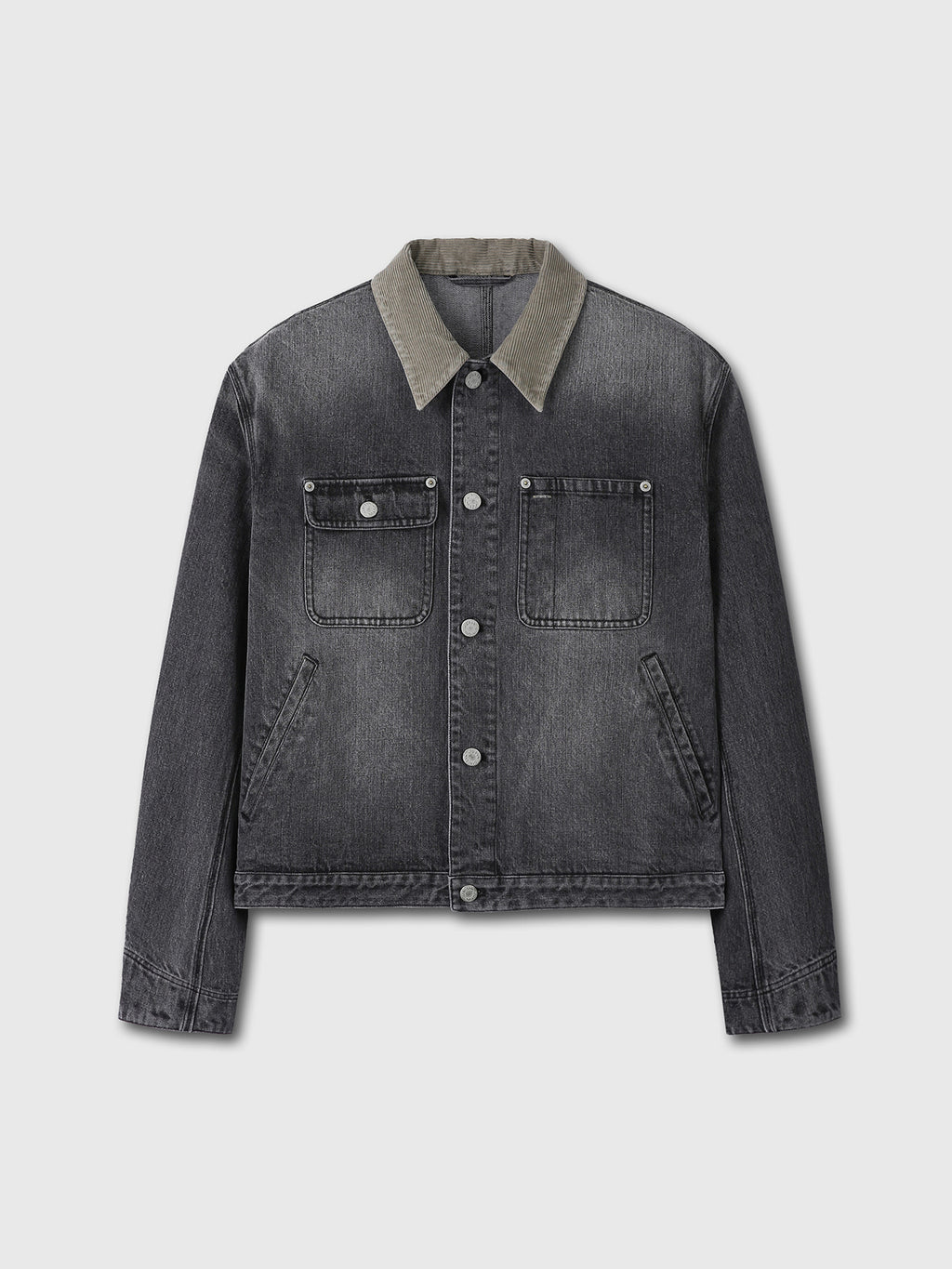 Tonywack - Corduroy Collar Denim Work Jacket (Washed Grey) product image 9 | TRAB K-Fashion Australia