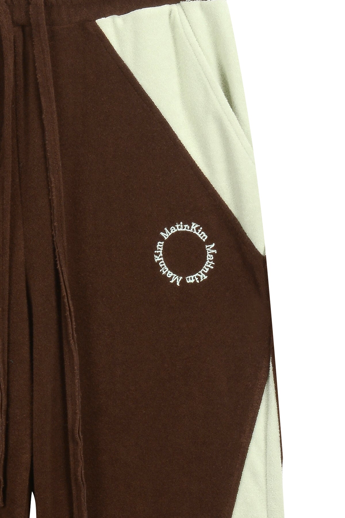 Matin Kim - Color Block Terry Jogger Pants (Brown) product image 4 | TRAB K-Fashion Australia