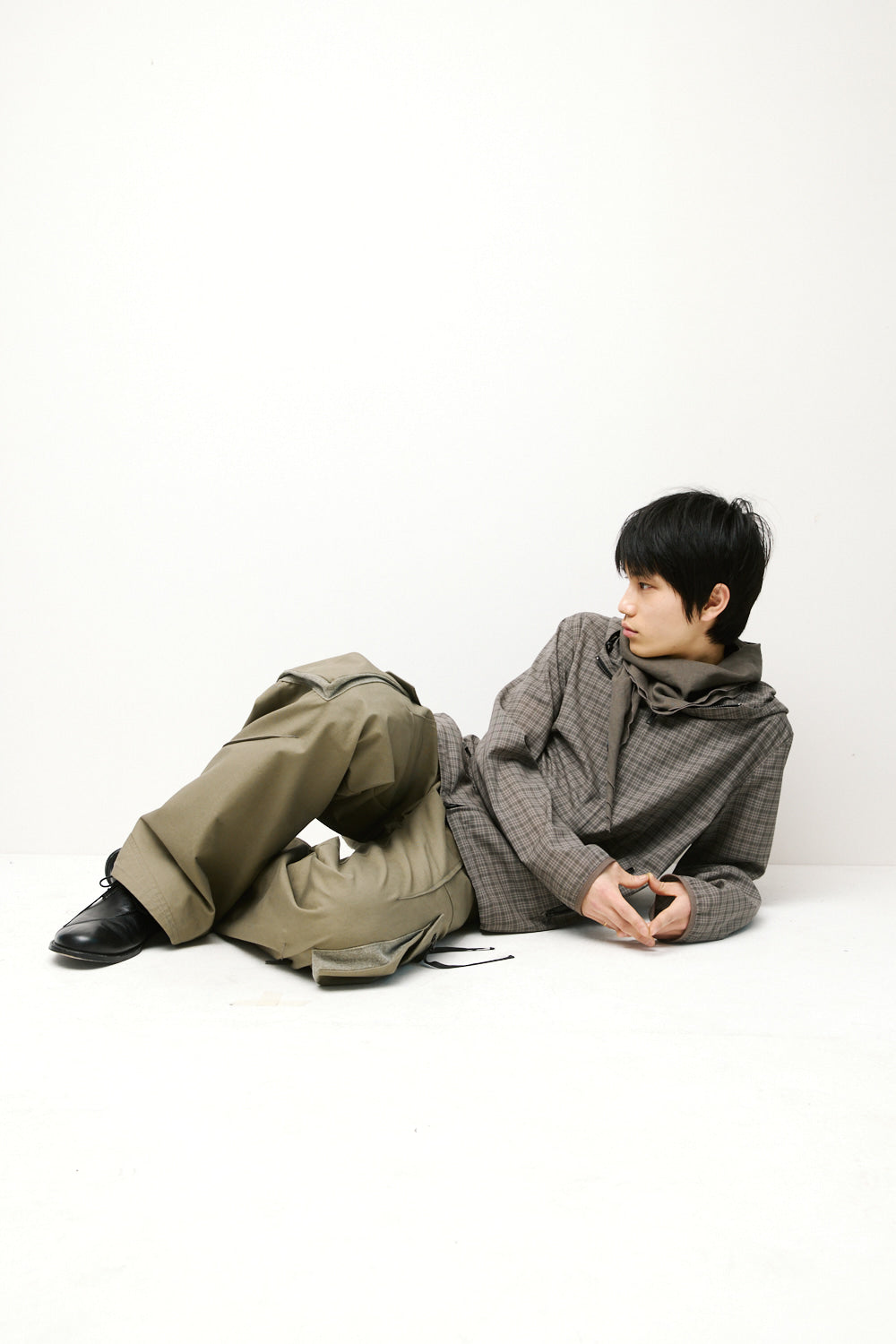 Hatchingroom - Vented Windbreaker Wool Check (Olive) product image 15 | TRAB K-Fashion Australia