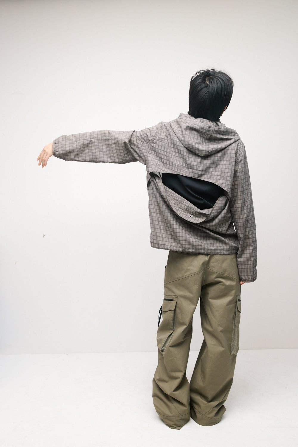 Hatchingroom - Vented Windbreaker Wool Check (Olive) product image 13 | TRAB K-Fashion Australia