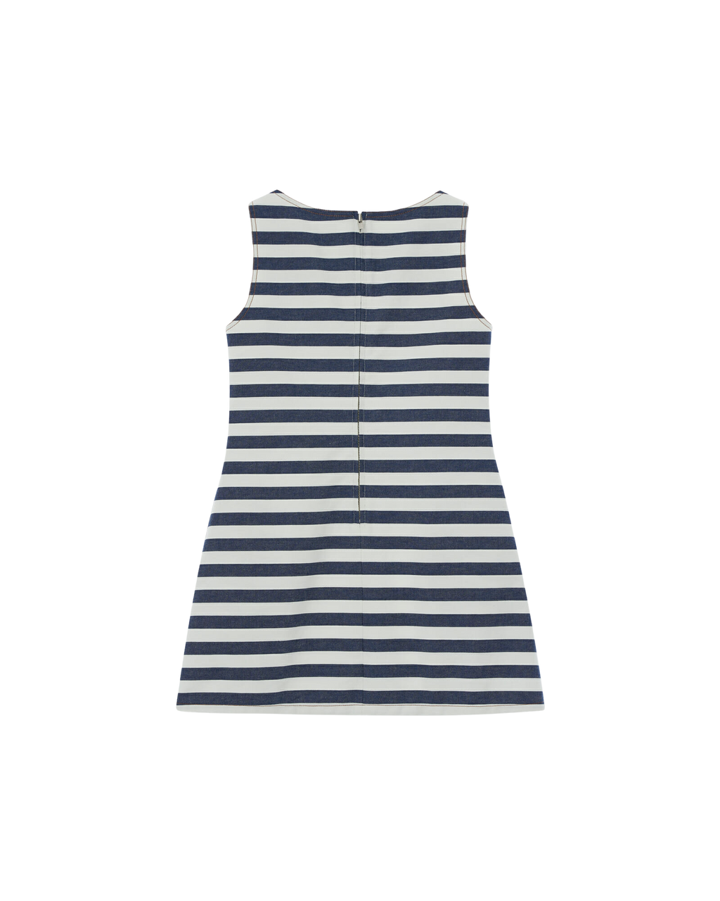 Kimhe Kim - Striped Sleeveless Denim Mini Dress (Navy) product image 7 | TRAB K-Fashion Australia